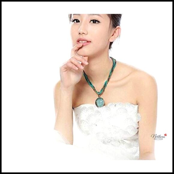 Handmade Bohemian Pendant Necklace Retro Vintage Adjustable Chain Statement - Picture 4 of 7